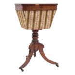 A Regency mahogany work table;