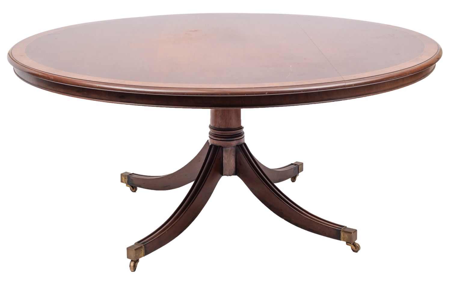 A mahogany circular breakfast table in George III style,