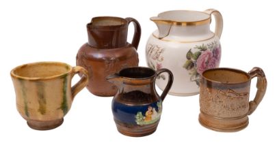 A group of English ceramic jugs,