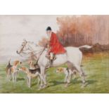 Charles E. Gatehouse (British, 1866-1952) Out hunting Two watercolours Each 26.5 x 36.