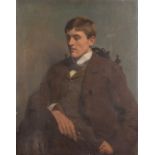 British School, Early 20th Century Portrait of a young man,