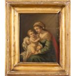 Continental School, 19th Century Madonna and Child Oil on board 6.