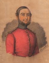 George Morosini (Italian/Irish, died 1882) Portrait of an officer.