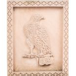 A carved Rajasthan sandstone relief of an eagle,