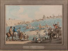 After Thomas Rowlandson (British, 1757-1827) Mounting, Racing,