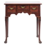 A George II mahogany lowboy, first half of the 18th century,