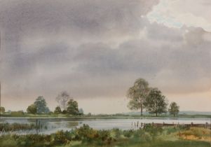 Edward Ashton Cannell (British,1927-1994) River scene Watercolour 35.