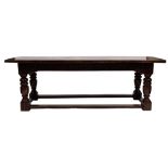 An oak refectory table,