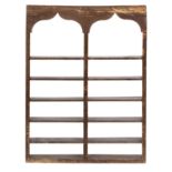 A painted pine glass rack,