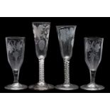 Four ale glasses,