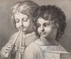 Continental School, 18th Century Portrait of two Children,