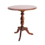 A mahogany model of a tripod table in George IV style, possibly an apprentice piece,