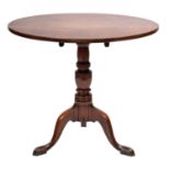 A late George II or George III oak and elm circular occasional table,
