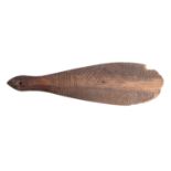 A Maori carved hardwood paddle,