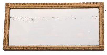 A George IV cream-painted composition wall mirror; with an original rectangular plate; 82cm high,