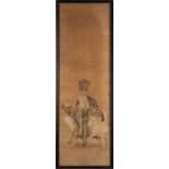 A Japanese scroll painting, of Jurojin,