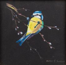 Doris E Luxton (British, 20th Century) Four watercolours of birds; Kingfishers,