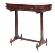 A George IV rosewood occasional table; of oval shaped broken outline,