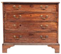 A George III mahogany gentleman's dressing chest,