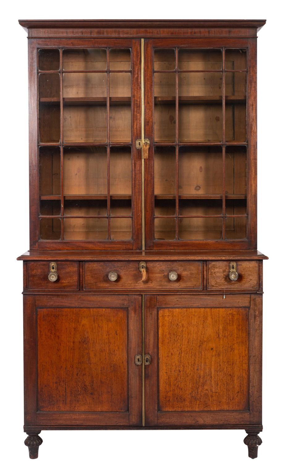 A William IV mahogany bookcase, the upper part with a moulded cornice, - Image 2 of 2