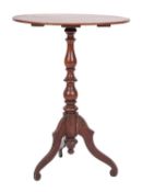 A Regency mahogany and line inlaid oval occasional table,