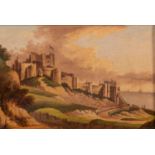 British School, 19th Century Dover Castle Oil on canvas 12.5 x 18.