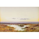 Charles Edward Brittan (British, 1837-1888) Moorland landscape signed lower left watercolour 33.