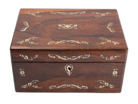 A Victorian rosewood and shell marquetry dressing case,