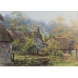 S.Thompson (British, 20th Century) The Forge from the Bakery, Branscombe Watercolour 26.5 x 36.