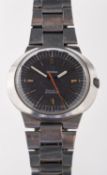 Omega Genève Dynamic a gentleman's stainless steel wristwatch the brown dial signed Omega Dynamic,