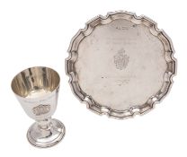 An Elizabeth II silver Jubilee goblet, maker A T Cannon Ltd, Sheffield 1977,