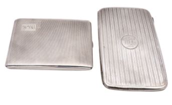 A George V silver cigarette case, James Deakin & Son, Birmingham 1933, of rectangular form,