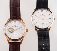 Accurist a gentleman's stainless-steel and gold-plated wristwatch diameter 42mm.
