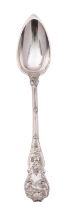 A Republic Period French cast silver basting spoon, Minerva mark .950, maker mark D over T.