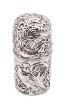 An Edward VII silver scent bottle case, maker William Comyns & Sons, London 1905,