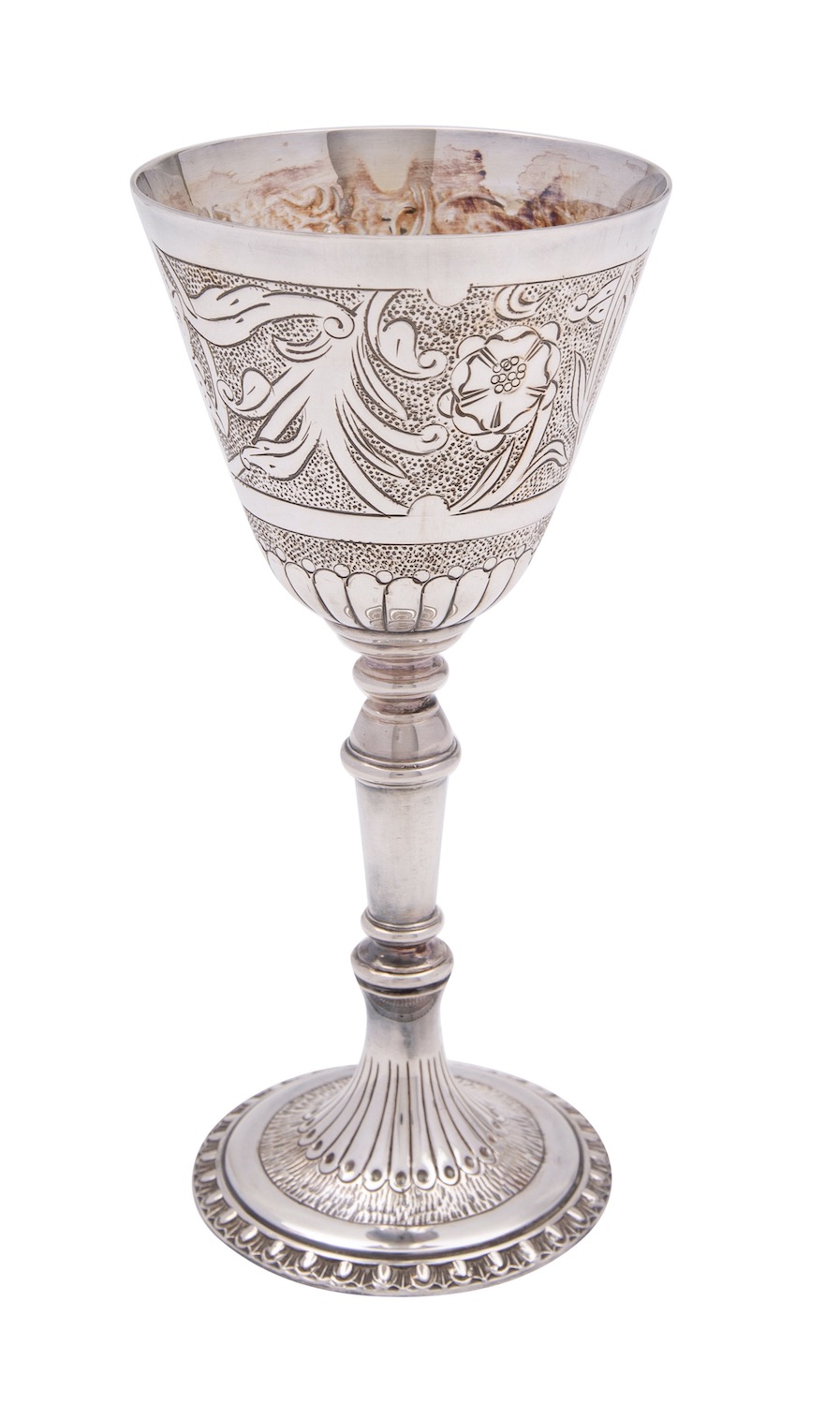 An Elizabeth II silver goblet, Garrard & Co Ltd, London 1977, with Jubilee mark, - Bild 2 aus 3