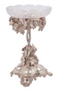 An early 20th century silver plated table centrepiece, serial number W7876 to the base,