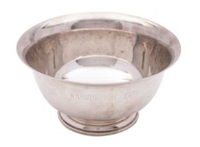 A late 20th century silver sterling presentation bowl, marked W.