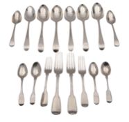 Four George III silver table spoons, William Sumner and Richard Crossley, London,