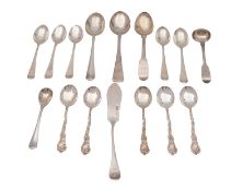 A small collection of various silver spoons various dates and makers,