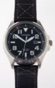 Citizen WR200 a gentleman's wristwatch the black dial with Arabic numerals,