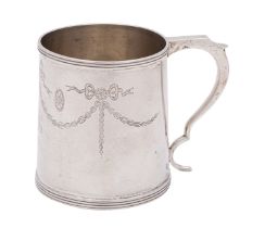 An Edward VIII silver christening mug, maker's mark Mappin and Webb Ltd, Birmingham 1908,