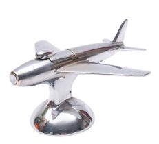 A Dunhill Sabre table lighter, modelled after the Sabre F-86 fighter, introduced in 1954,