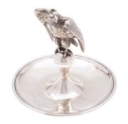Indian Military Interest: A George V silver cigar ashtray and lighter,