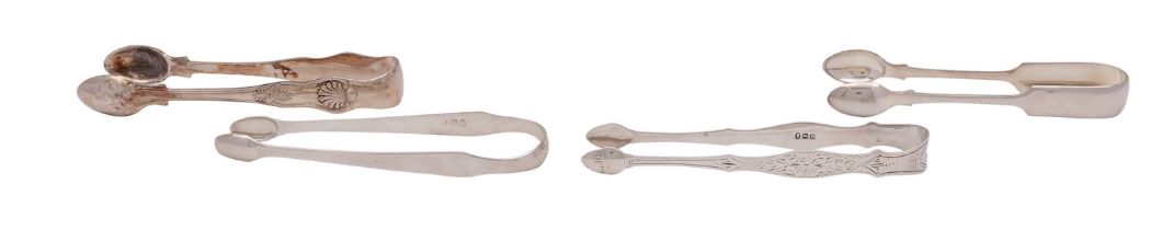 A pair of George III silver sugar tongs, maker Thomas Watson, Newcastle, no date letter,