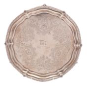 A George V silver salver, Martin, Hall & Co (Richard Martin & Ebenezer Hall), Sheffield 1911,