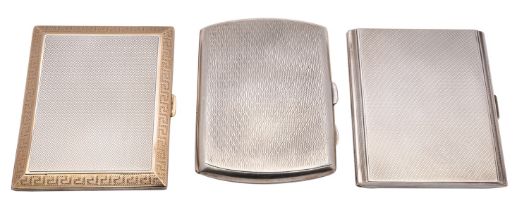 A George V silver lady's cigarette case, Asprey and Co, Ltd, London 1925, of rectangular form,