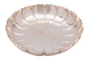 A Victorian silver strawberry dish, Robert Garrard and Co, London 1838, of plain lobed form,