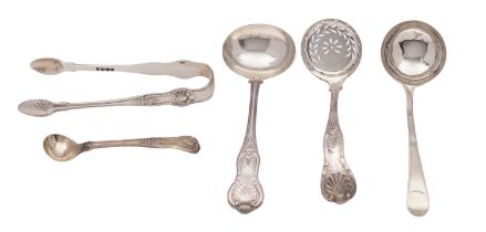 A Victorian silver sugar sifting spoon, Martin, Hall & Co , Sheffield 1900,