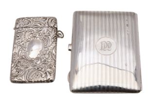 A George V silver lady's note book and stamp case, maker E Mellow, Birmingham 1911,